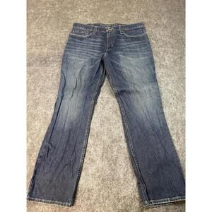 Roebuck & Co Regular Blue Jeans Dark Straight 36 X 30 Heritage Supply Company